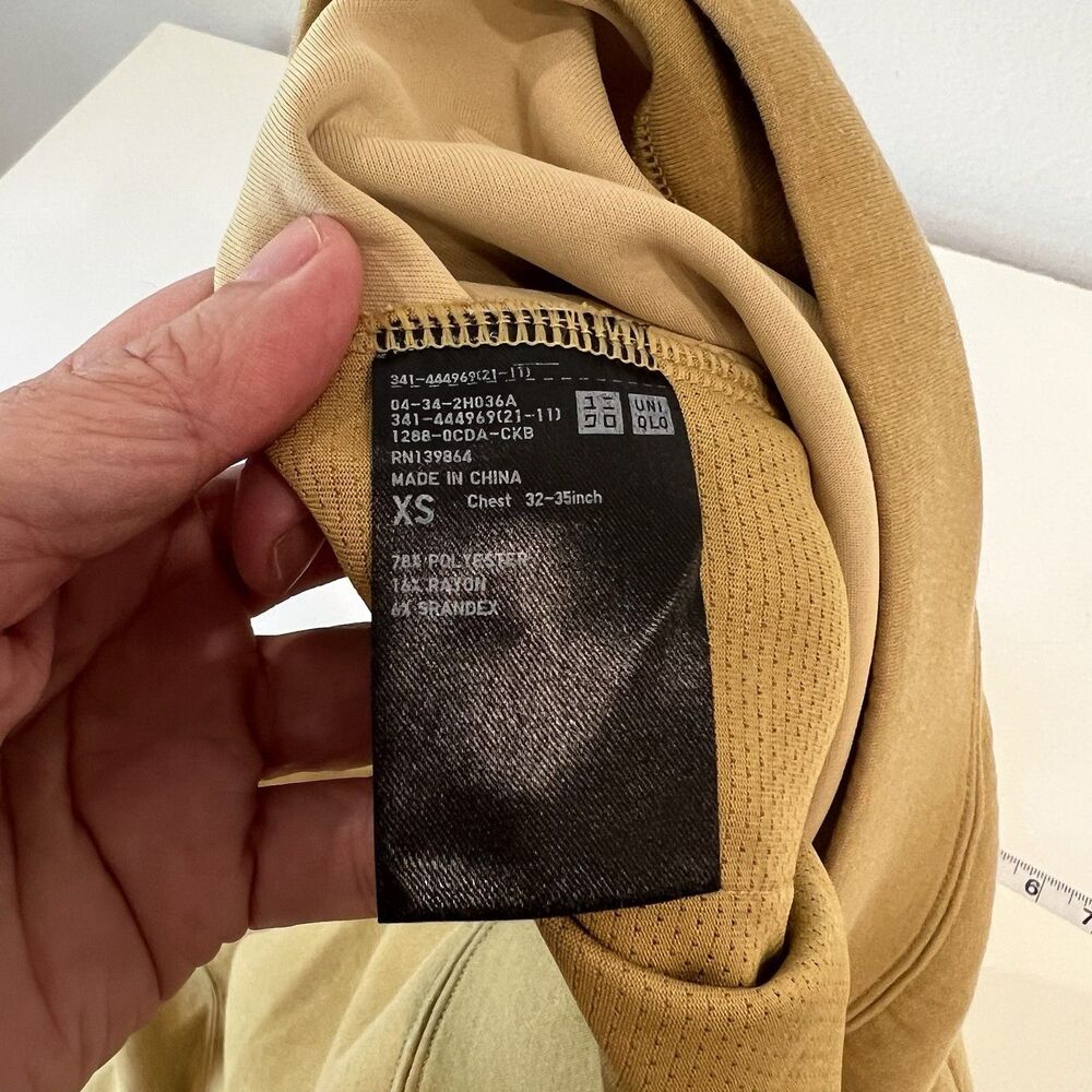 Uniqlo Unisex Stretch Dry Sweat Pullover Hoodie XS Neutral Minimalist Casual - Picture 5 of 7